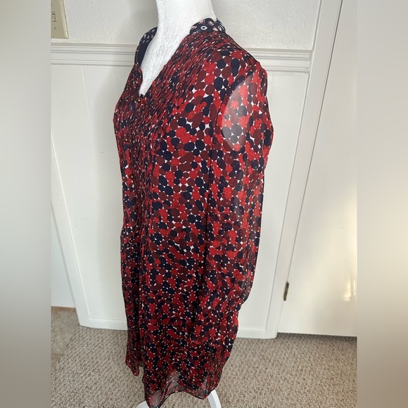 Diane Von Furstenberg Kourtni 100% Silk Chiffon Shift Dress Size 8 - Picture 7 of 15